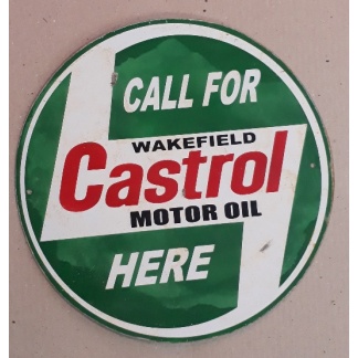 Castrol Motor Oil Garage Used Metal Sign