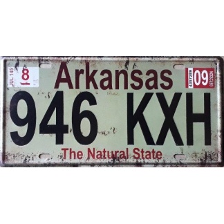 Arkansas State Of America Metal License Plate