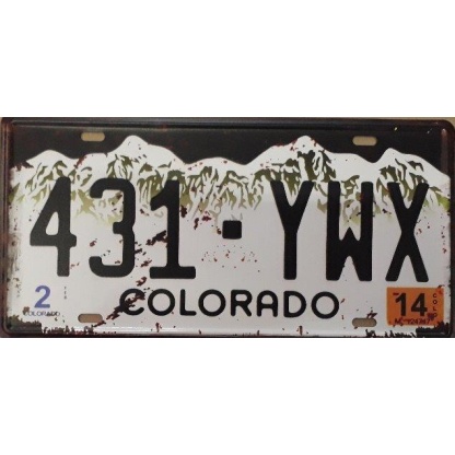 Colorado- State -Of- America- Metal- License -Plate