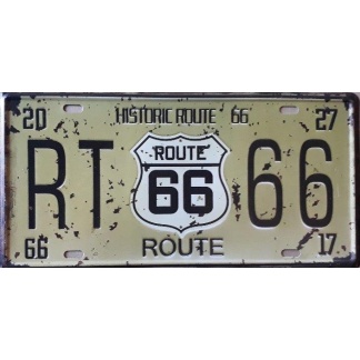 Historic -Route-66- Metal- License- Plate-