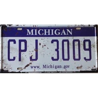 Michigan -State -Of -America -Metal -License -Plate