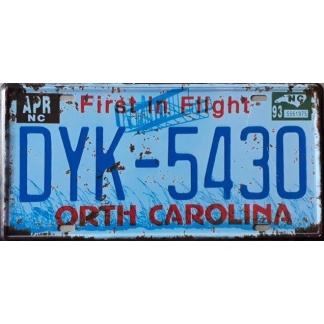 North -Carolina -State- Of -America- Metal -License- Plate