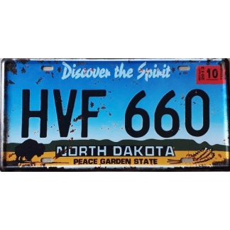 North Dakota State Of America License Plate