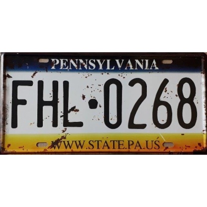 Pennsylvania- State- Of -America- License- Plate-