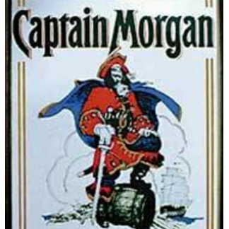 Captain Morgan framed bar mirror. 32 x 22cm.