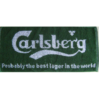 Carlsberg lager bar towel. 48 x 22cm.