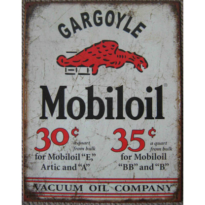 Mobil, Oil Gargoil tin sign