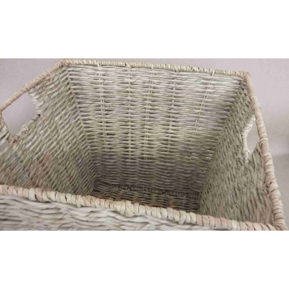 Log basket. Steel frame woven Illala