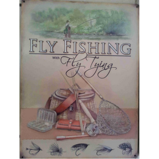 SP1a. Fly fishing  heavy metal sign. 40 x 30cm.