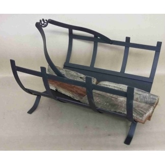 Log basket wrought iron