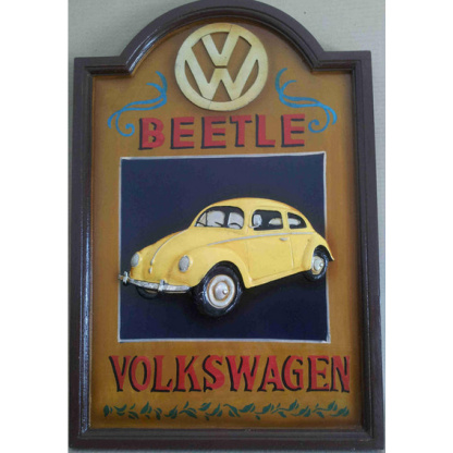 Volkswagen wall plaque. wood. 60 x 40cm.