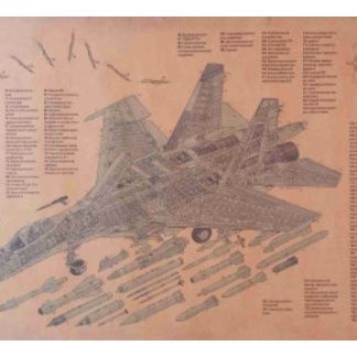 Mig27 vintage style distressed poster.