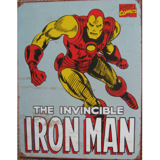 Iron man comics metal sign.