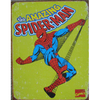 Spider Man comics metal sign
