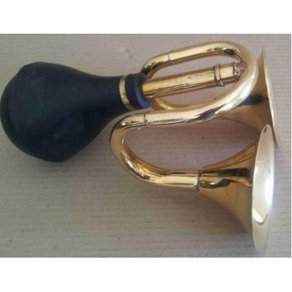 HT1a.  Taxi hooter double brass. 30cm.