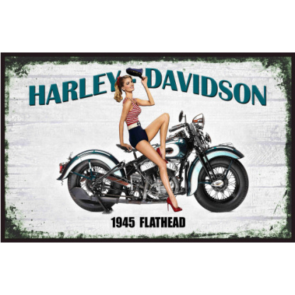 Harley-Davidson. Big. Distressed vintage style, metal sign.