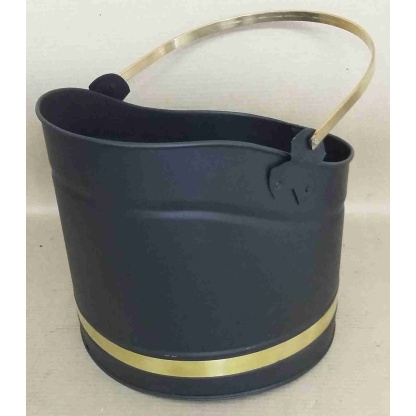 Magnum Dumpy black / brass wood / coal bucket