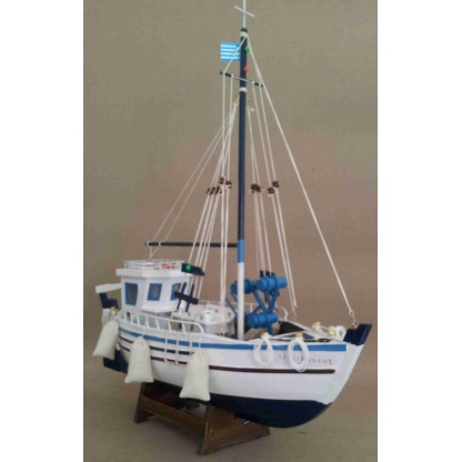 Pre-built model Greek fishing boat, great detail.