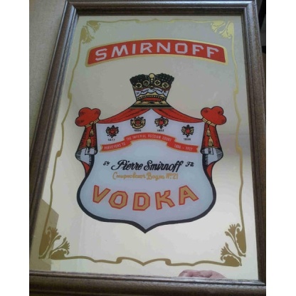 Smirnoff vodka  bar mirror