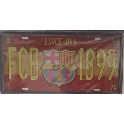 metal sign license plate Barcelona