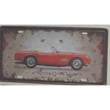 Ferrari metal license plate