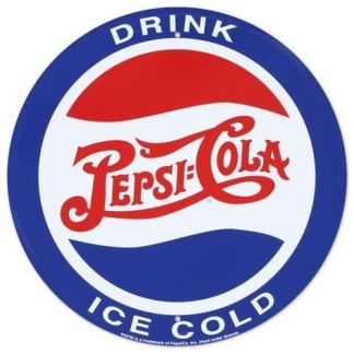 Pepsi-Cola metal sign