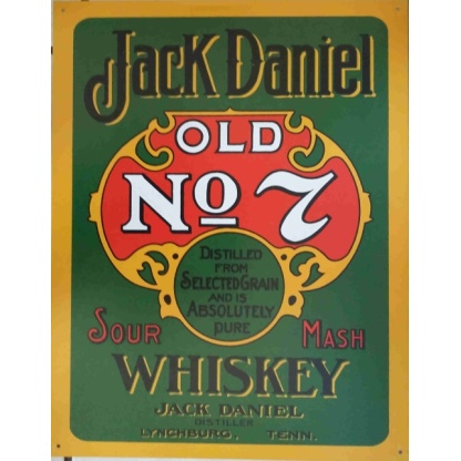 Jack Daniel's OLD NO.7 sour mash tin sign