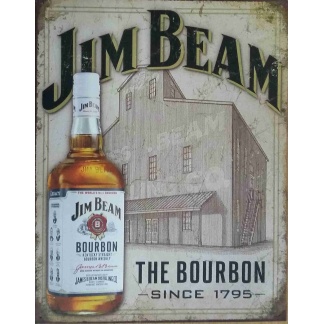 Jim Beam tin sign