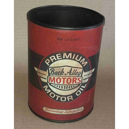 Back Alley motors motor oil tin.