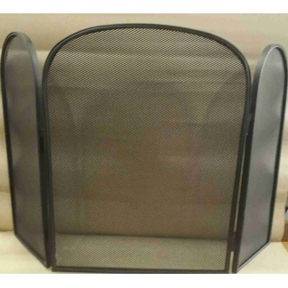 1f.3 Panel heavy fire screen with hinged side panels. 100cm