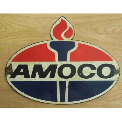 Amoco used metal sign.