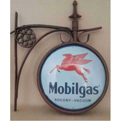 Mobilgas double sided wall mounted pub light