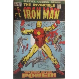 Iron Man comics metal sign