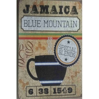 Jamaica Blue mountain Coffee metal sign.
