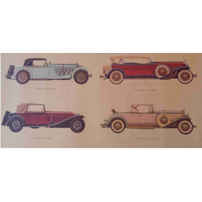 Vintage cars distressed poster.