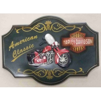 Harley Davidson 3D American classic wall plaque