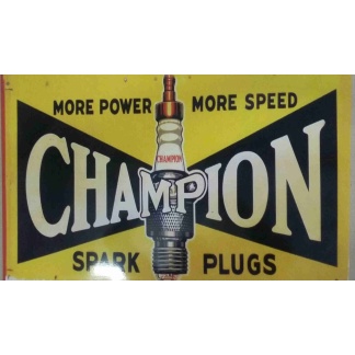Champion spark plug BIG metal sign