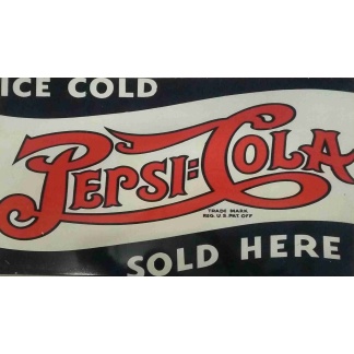 Ice cold Pepsi Cola BIG Metal sign.