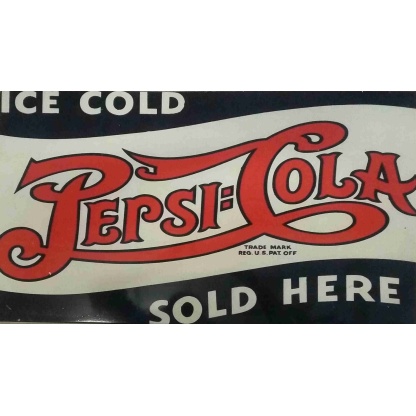Ice cold Pepsi Cola BIG Metal sign.