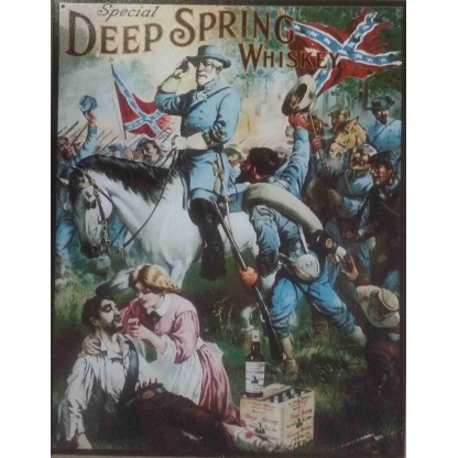 Deep Spring whisky. Beer metal sign.