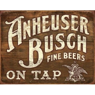 Anheuser busch fine Beer metal sign