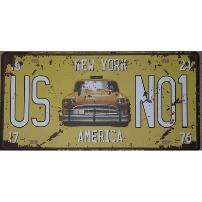 New York metal license plate