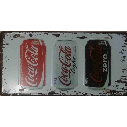 Coca-Cola embossed metal license plate