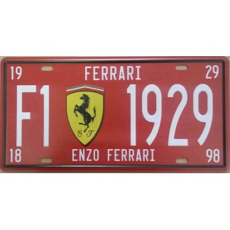 Ferrari Enzo metal  license plate
