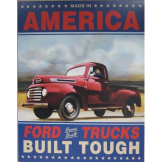 Ford trucks metal sign