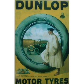 Dunlop Motor tyres tin sign