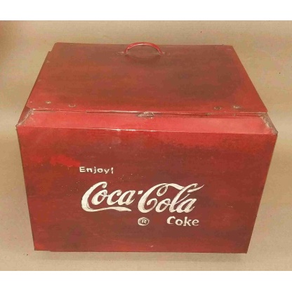 Coca-Cola metal cooler box .