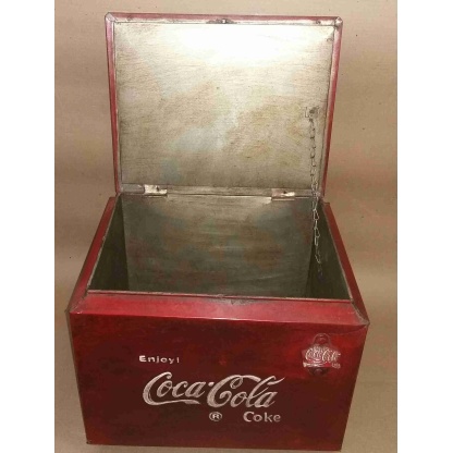 Coca-Cola metal cooler box .