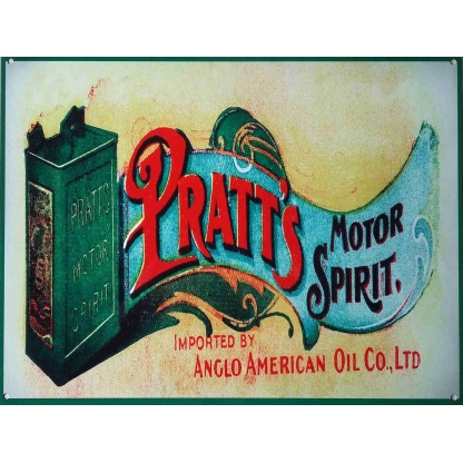 Pratt's Motor spirit Aluminium sign From UK.