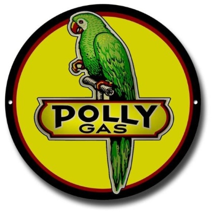 Polly Gas Aluminium sign From UK.